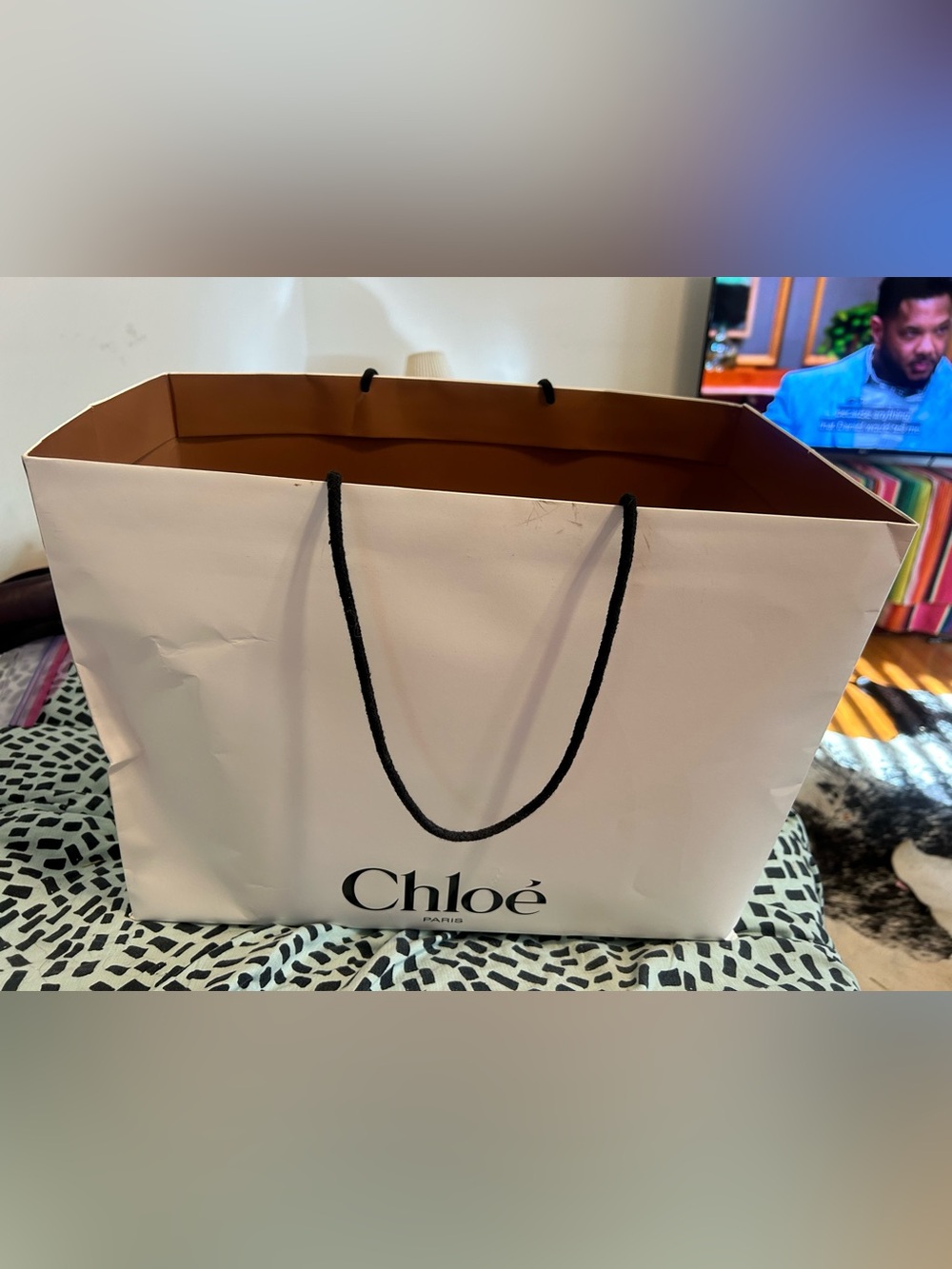 White Chloe shopping bag